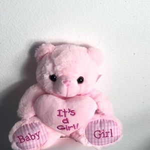 New pink it’s a girl teddy bear small size